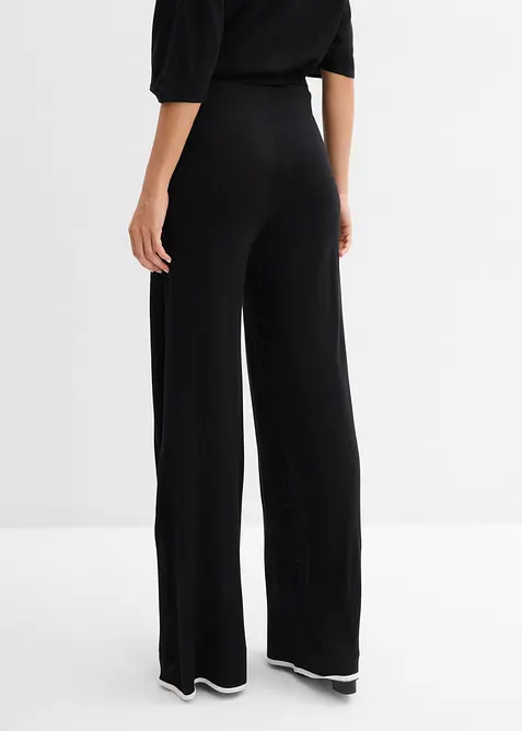 Fin, strikket bukse i viskosemiks, bonprix