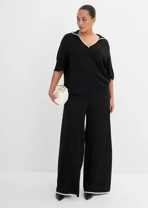 Fin, strikket bukse i viskosemiks, bonprix