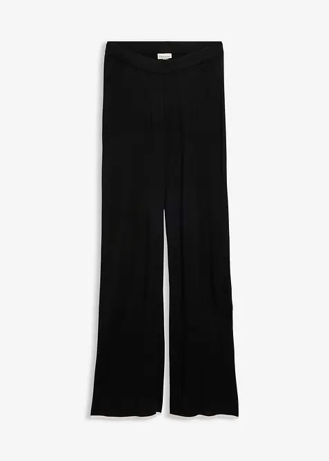 Fin, strikket bukse i viskosemiks, bonprix