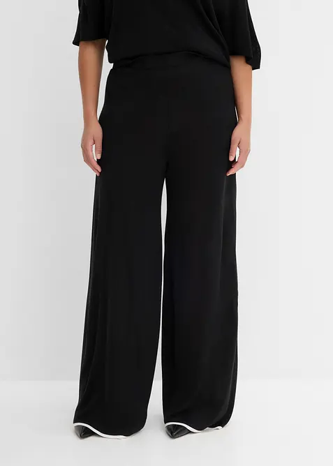 Fin, strikket bukse i viskosemiks, bonprix