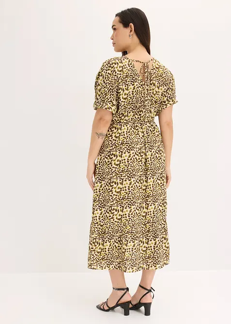 Midikjole i lett viskose, bonprix