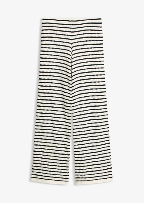 Strikket bukse i lett linmiks, bonprix