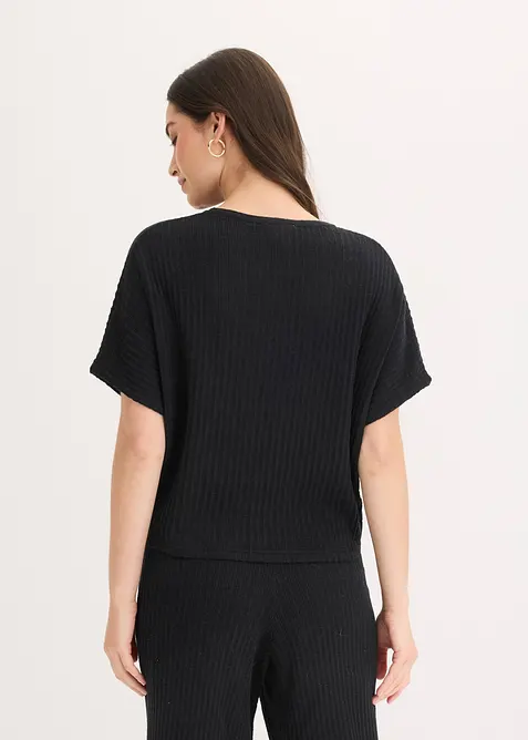 Strikket genser i luftig linmiks, bonprix