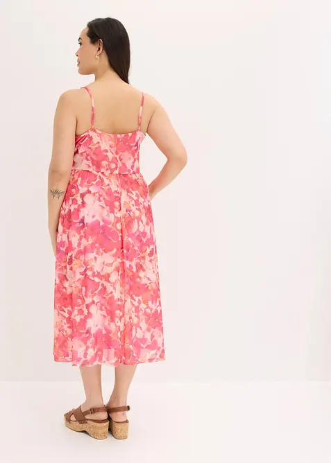 Stroppekjole i myk mesh, bonprix