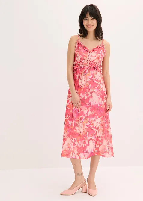 Stroppekjole i myk mesh, bonprix