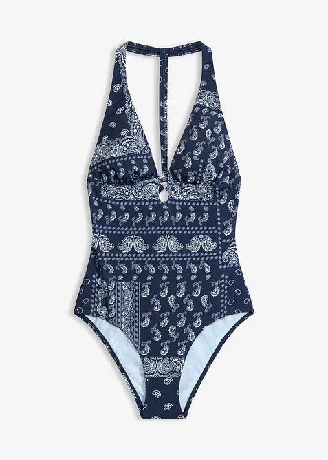 Badedrakt med i&oslash;ynefallende rygg, bonprix