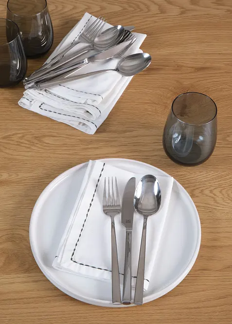 T&oslash;yservietter i &oslash;kologisk bomull med broderi (4-pack), bonprix