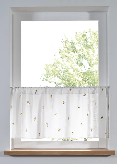 Gardinkappe med broderi, bonprix