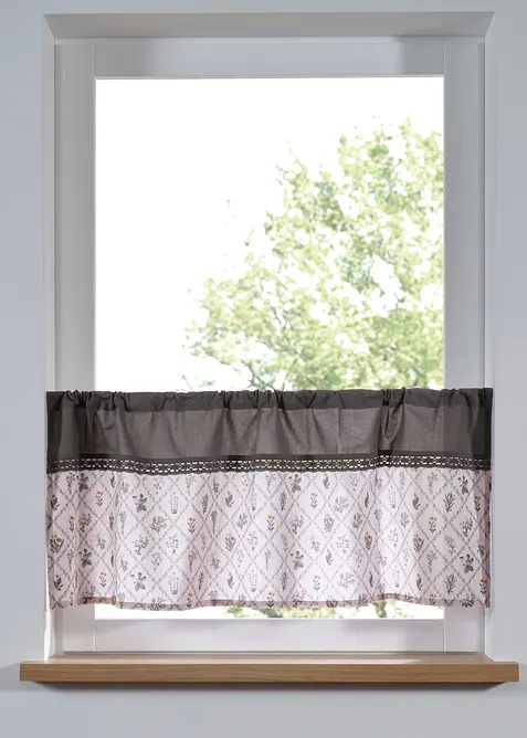 Gardinkappe i &oslash;kologisk bomull, bonprix