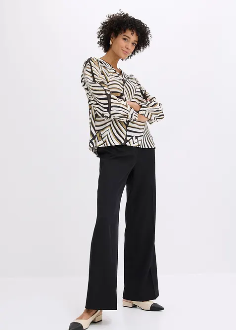 Bluse med dekorative s&oslash;mmer, bonprix