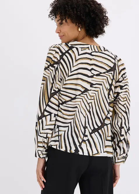 Bluse med dekorative s&oslash;mmer, bonprix