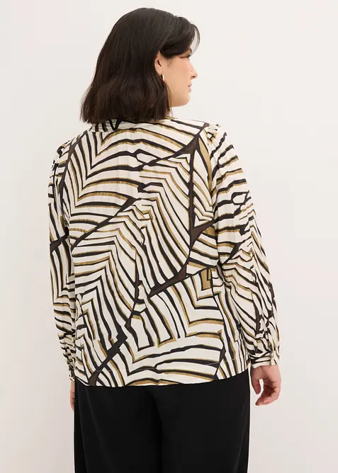 Bluse med dekorative s&oslash;mmer, bonprix