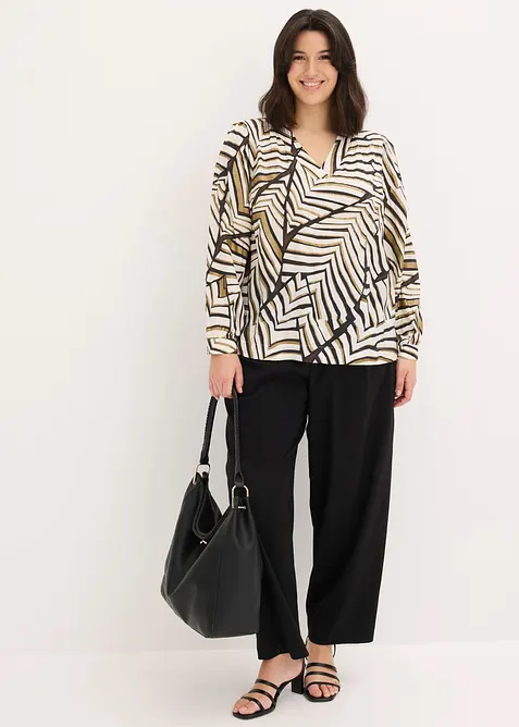 Bluse med dekorative s&oslash;mmer, bonprix