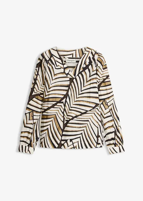 Bluse med dekorative s&oslash;mmer, bonprix