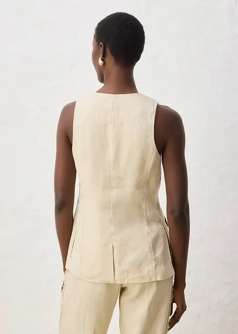 Dressvest i 100% lin, bonprix