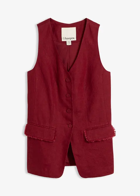 Dressvest i 100% lin, bonprix