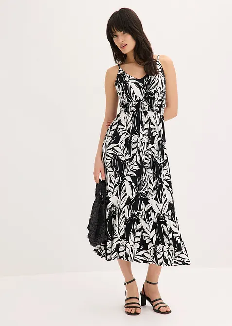 Stroppekjole i myk viskosemiks, bonprix