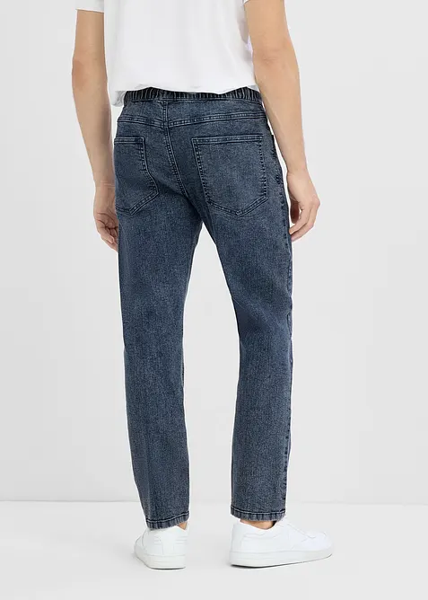 Relaxed fit-pull on-jeans i lett denim, Straight, bonprix