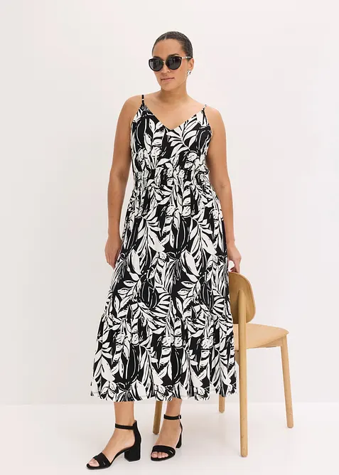 Stroppekjole i myk viskosemiks, bonprix