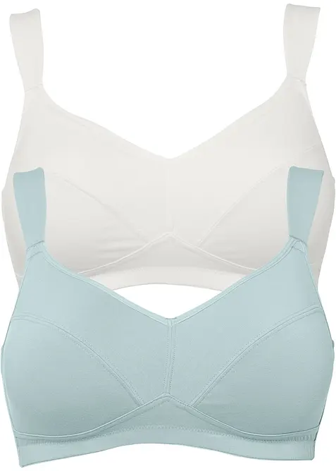 BH uten b&oslash;yle med &oslash;kologisk bomull (2-pack), bonprix