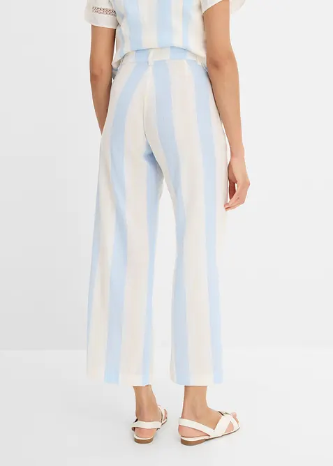 Vid bukse i linlook, bonprix