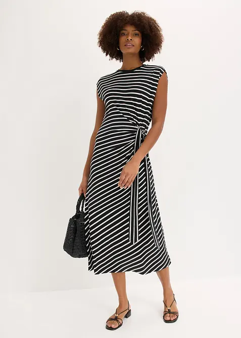 Jerseykjole med drapering, bonprix