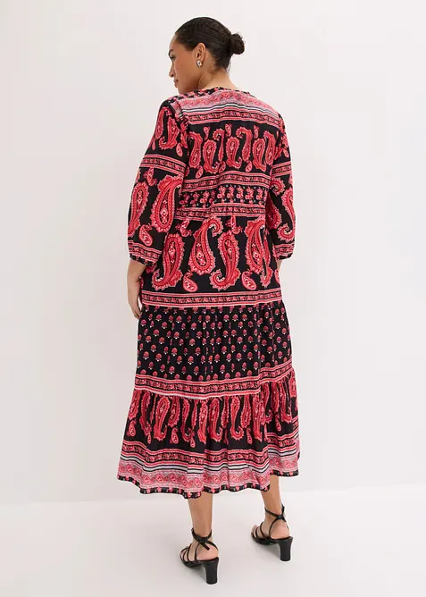 Midikjole i 100% bomull, bonprix