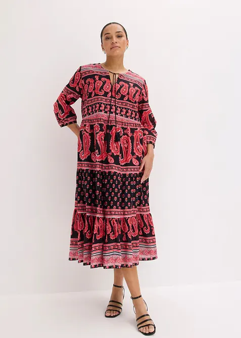 Midikjole i 100% bomull, bonprix