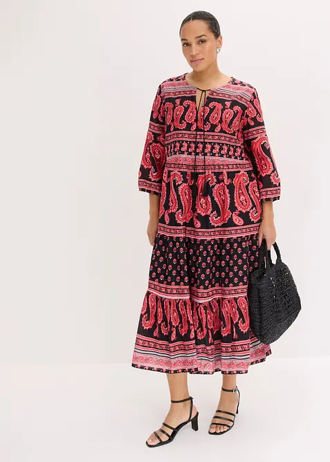 Midikjole i 100% bomull, bonprix