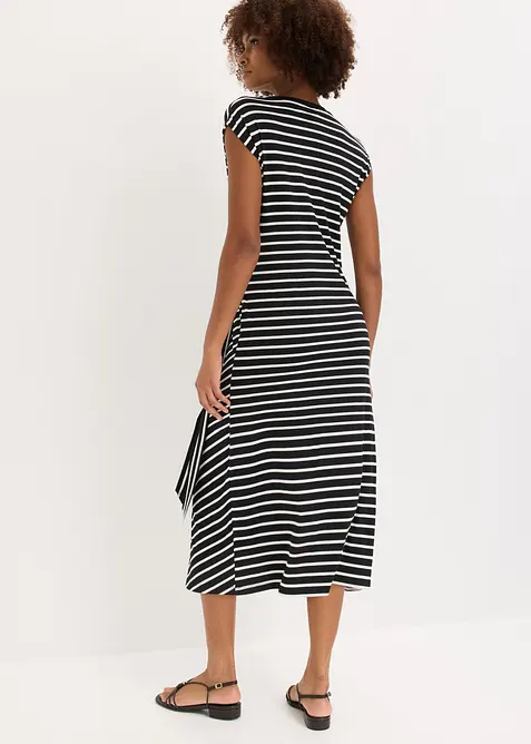 Jerseykjole med drapering, bonprix