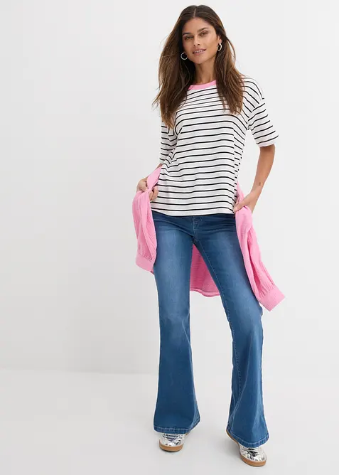 Bootcut-jeans Mid Waist, &oslash;kologisk bomull, bonprix