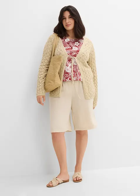 Pull on-bermudashorts i viskoseblanding, bonprix