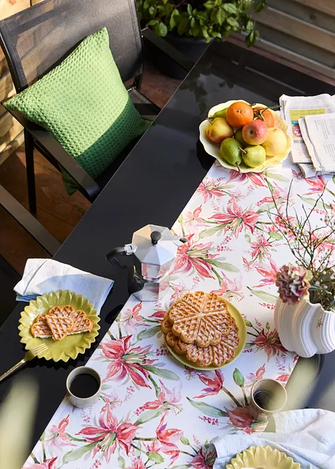 Bordl&oslash;per med blomsterm&oslash;nster, vannavvisende, bonprix