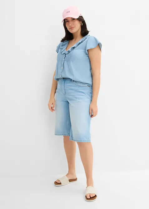 Bermudashorts i denim Mid Waist, bonprix