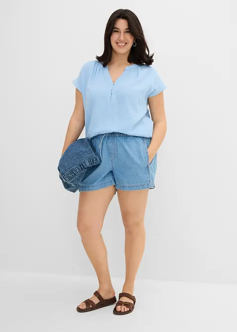 Denimshorts Mid Waist, komfortlinning, bonprix