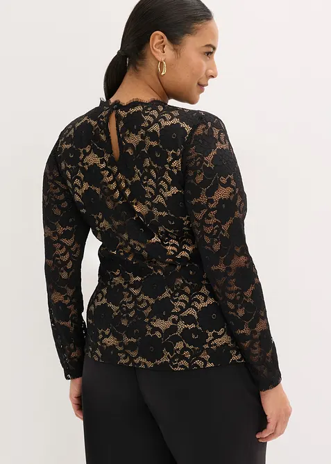 Langermet topp av blonde, bonprix