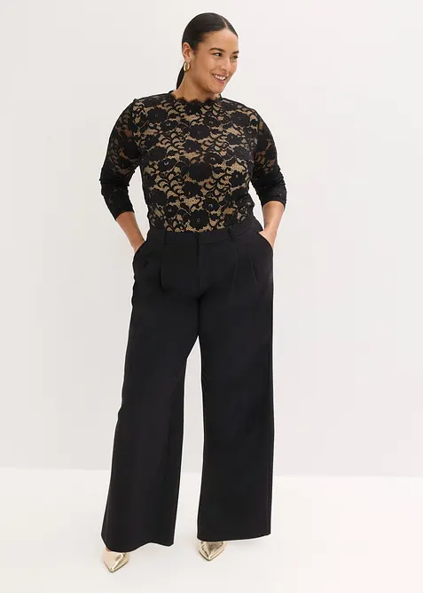 Langermet topp av blonde, bonprix