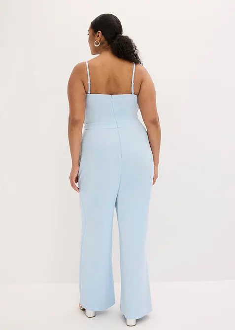 Jumpsuit i strukturert krepp med perlebroderier, bonprix