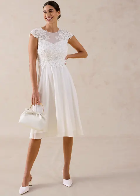 Brudekjole med blonder, bonprix