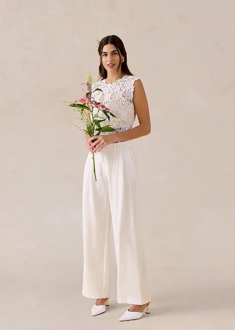 Bukse med vide ben, bonprix