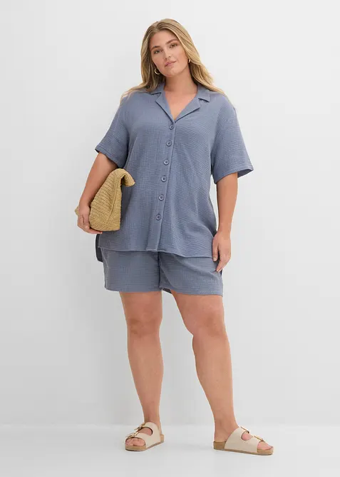 Skjorte i musselin, bonprix