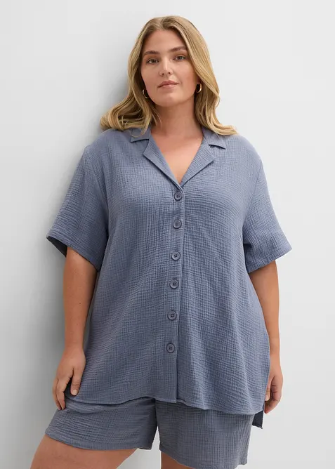 Skjorte i musselin, bonprix