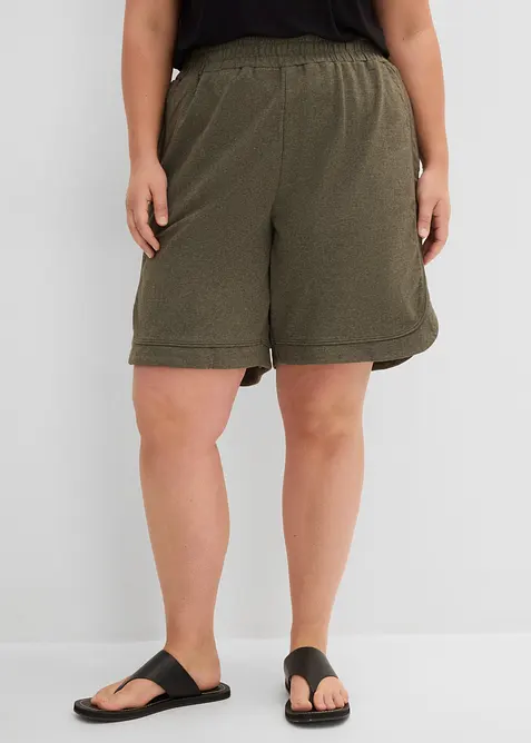 Vid sweatshorts i bomullsblanding, bonprix