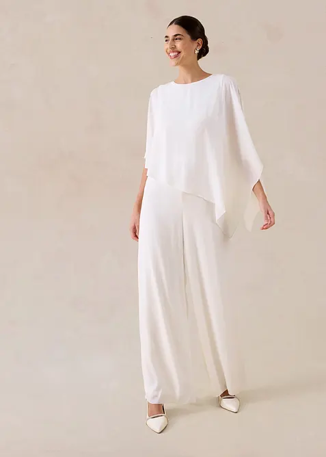 Jumpsuit av fin chiffon, bonprix