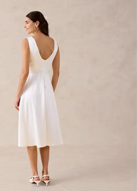 Etuikjole i blank sateng, bonprix