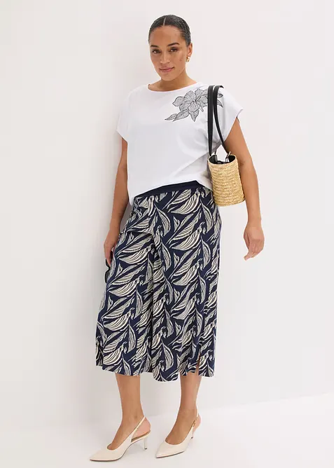 Jerseybukse i bomull med viskose, bonprix