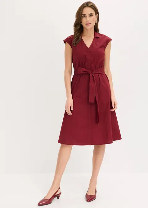 Skjortekjole med knytebelte, bonprix