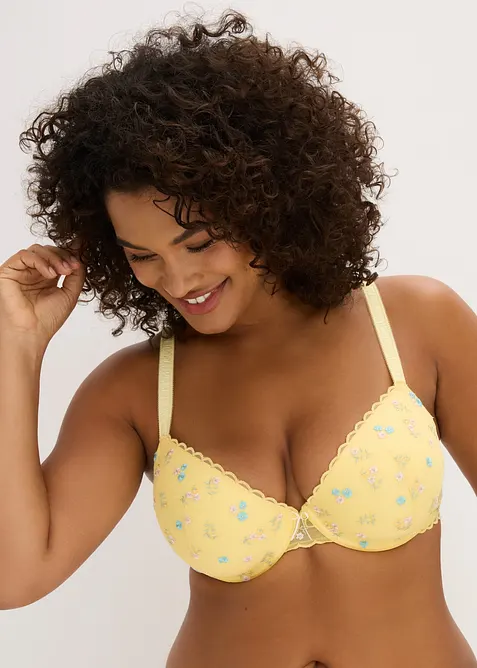 Vattert BH med nydelig broderi, bonprix