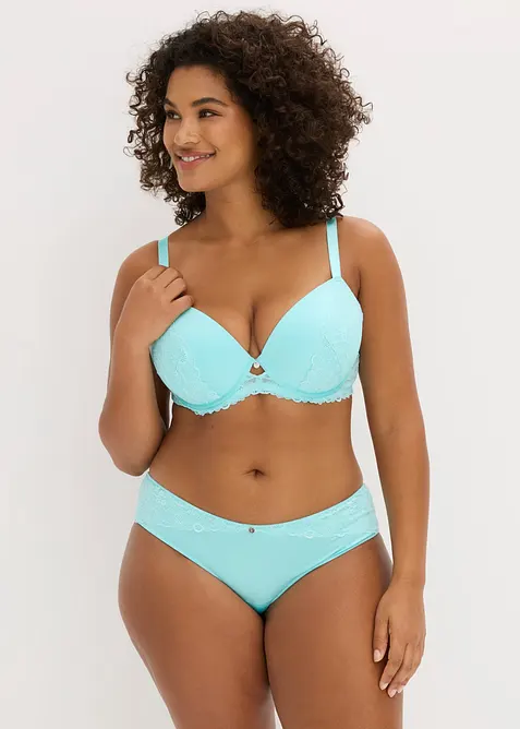 Hipstertruse med myke blonder, bonprix