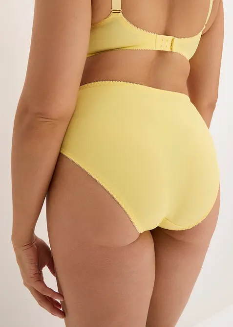 Truse med h&oslash;y midje og nydelig broderi, bonprix